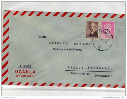 LETTERA ANNI '50 DA TURCHIA A GERMANIA (BERLINO) - LETTER (OF '50s) FROM TURKEY TO GERMANY-BERLIN - FDC