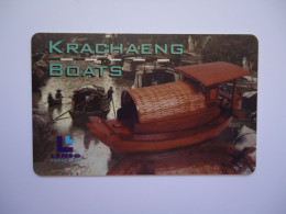 THAILAND CARDS LENSO  USED MARKET BOATS  0.80/300 - Schiffe