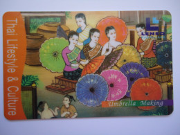 THAILAND CARDS LENSO USED BAN CHIANG ART PAINTING  WOMEN 169/300 - Cultura