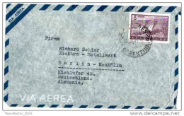 Lettera Busta Argentina-Argentinien Letter- Cover - Briefe- Posta Aerea Anni '50 (of '50s)-Air Mail-to Germany-Berlin - Posta Aerea