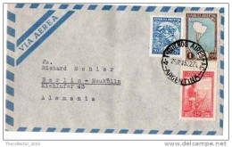 Lettera Busta Argentina-Argentinien Letter- Cover - Briefe- Posta Aerea Anni '50 (of '50s)-Air Mail-to Germany-Berlin - Posta Aerea