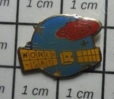 811G Pin's Pins / Rare Et De Belle Qualité !!! ESPACE / SATELLITE WORLD SAT - Space