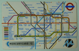 UK - Great Britain - Mercury - MER037- 17MERE - LRT Underground Map - Mint - Mercury Communications & Paytelco