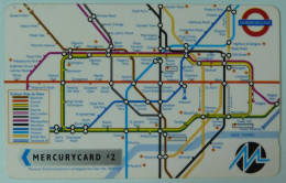 UK - Great Britain - Mercury - MER037- 18MERA - LRT Underground Map - Mint - Mercury Communications & Paytelco