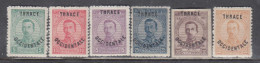 Thrace 1920 - Bulgarian Stamps With Overprint "THRACE OCCIDENTALE", Mi-Nr. 20/25, MNH** - Thracië