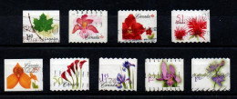 CANADA - Lotto Lot Flowers Fiori Fleurs Blumen - 9 Used Stamps - Otros & Sin Clasificación