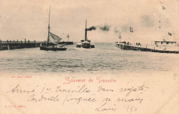 FRANCE - Souvenir De Trouville - Les Deux Jetées - R&J D - Bateaux - Phare - Quai - Carte Postale Ancienne - Trouville