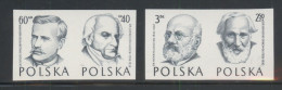 POLAND 1957 DOCTORS BLACK PROOFS PAIRS NHM Health Medicine Chemistry Biology Writer Philosopher Physical Sciences TB - Ensayos & Reimpresiones