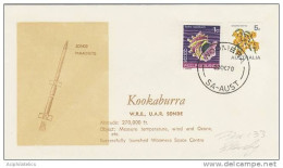 Australia 1970 OC 21 Kookaburra Sonde Parachute Souvenir Cover - Cartas & Documentos