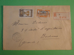 AU0 GABON AEF   BELLE  LETTRE RECO   1931  LIBREVILLE  A  BORDEAUX  FRANCE   ++AFF.  INTERESSANT+++ - Storia Postale