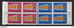 REPUBBLICA:  1969  IDEA  EUROPEA  -  S. CPL. 2  VAL. BL. 4  N. -  SASS. 1109/10 - 1969