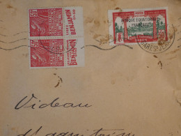 AU0 GABON AEF   BELLE  LETTRE RECO   MIXTE +PUB  RRR 1931  RARE OBLITERATION  A  BORDEAUX  FRANCE   ++AFF. RARE +++ - Storia Postale
