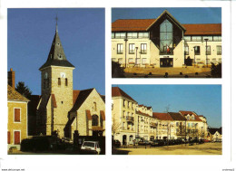 78 SAINT QUENTIN EN YVELINES Voisins Le Bretonneux En 3 Vues Eglise Hôtel De Ville Cliché Gilles Paire VOIR DOS - St. Quentin En Yvelines