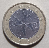 2008 - MALTA  - MONETA IN EURO  -  DEL VALORE DI 1,00   EURO -  USATA - Malta