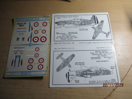 823 Pour Collectionneurs Avertis : DECALS ABT Années 60/70 : N°6 GC/6 MS 406 ET DE 520 Decal Et Notice Complets TBE - Flugzeuge