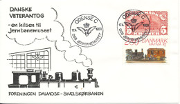 Denmark Cover Odense DSB Jernbanemuseet 17-4-1988 Danish Vintage Train Dalmose - Skælskörbanen With Cachet - Storia Postale