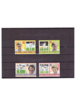 Tuvalu 1985 > Leaders Of World Cricket > Full Set Of 4 MNH Se-tenant Pairs - Cricket