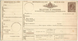 REGNO D'ITALIA 1888 BOLLETTINO PACCHI POSTALI C. 50 BRUNO SU BIANCO NUOVO - FILAGRANO PAC1 - Pacchi Postali