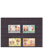 St Vincent & Grenadines 1984 > Leaders Of World Cricket > Full Set Of 4 MNH Se-tenant Pairs - Cricket