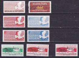 SE971 – SUEDE – SWEDEN – 1968-70 – TIMBRES REPONSE « SVARLÖSEN » – MI # 1-7 MNH - Emissions Locales