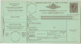 REGNO D'ITALIA 1888 BOLLETTINO PACCHI POSTALI L. 1,25 BRUNO SU VERDE NUOVO - FILAGRANO PAC3A - Paketmarken