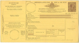 REGNO D'ITALIA 1888 BOLLETTINO PACCHI POSTALI L. 1,75 BRUNO SU GIALLO NUOVO - FILAGRANO PAC4A - Postpaketten