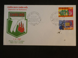 AX0  VIETNAM CONG HOA  BELLE  LETTRE  FDC  1969   CHIEN DICH SAIGON ++ + - Vietnam