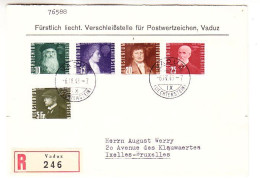 Liechtenstein - Lettre Recom FDC De 1948 - Oblit Vaduz - Exp Vers Ixelles - Valeur 80 Euros - Covers & Documents