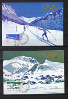 LIECHTENSTEIN   N° 679 à 681   SUR CARTES POSTALES   COTE  4.25€   JEUX OLYMPIQUES LAKE PLACID - Lettres & Documents