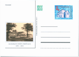 CDV 198 Slovakia Post-Office Of Piestany 160 Years 2011 Spa Baden - Poste