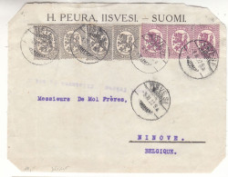 Finlande - Devant De Lettre De 1922 - Oblit IIsvesl - Exp Vers Ninove - - Lettres & Documents