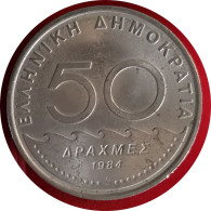 Monnaie Grèce - 1984 - 50 Drachmes Solon Nouvelle Orthographe - Grèce