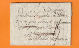 1803 - 74 ROUEN Sur Lettre Pliée Avec Corresp De 3 P (retour Des Etats Unis) Vers La Touche / Ploermel Près GUINGAMP - 1801-1848: Precursors XIX