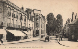 FRANCE - Moulins - L'avenue Nationale Et La Poste - Carte Postale Ancienne - Moulins