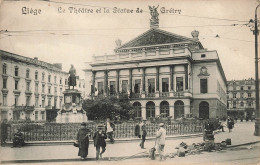 BELGIQUE - Liège - Le Théâtre Et La Statue De Gretry - Carte Postale Ancienne - Liège