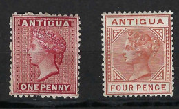 ANTIGUA Ca.1884-88: Les Y&T 13,16 Neuf(*) Et Neuf* - 1858-1960 Kronenkolonie