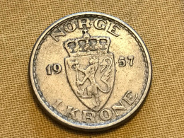 Münze Münzen Umlaufmünze Norwegen 1 Krone 1957 - Norvège
