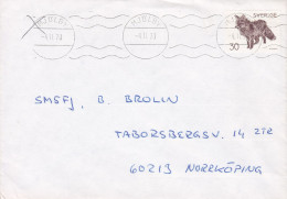 Sweden TMS Cds. MJÖLBY 1970 Cover Brief Lettre NORRKÖPING (Cz. Slania) Fox Fuchs - Covers & Documents