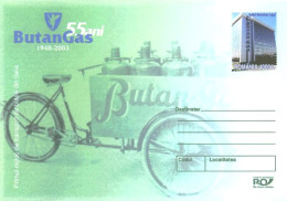 619  Tricyclette, Transport Bouteilles De Gaz. PAP, 2003 - Gas Bottle, Bicycle Stationery Cover. Vélo Bike - Ciclismo