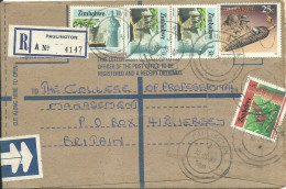 ZIMBABWE LETTRE RECOMMANDEE 170c  PAULINGTON POUR JERSEY  LETTRE COVER - Zimbabwe (1980-...)