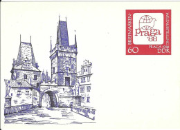 Carte Postale ALLEMAGNE ORIENTALE Entiers Postaux 1988 - Cartes Postales - Neuves