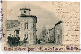 -  SERRIERES  - ( Ardèche ), Entrée De Rue, Groupe D'Hommes, Précurseur, écrite, 2 Timbres, TBE,, Scans. - Serrières