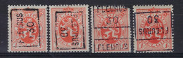 Zegel Nr. 276 Voorafgestempeld Nr. 5620 A + B + C + D  FLEURUS 30 ; Staat Zie Scan ! Lot 264 - Roller Precancels 1930-..