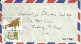 TRINITE LETTRE 2$25 ST JAMES Pour JERSEY DE 1993 LETTRE COVER - Trinidad Y Tobago (1962-...)