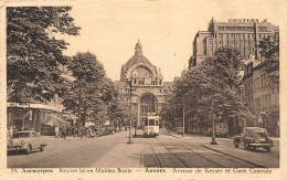 BELGIQUE - Anvers - Avenue De Keyser Et Gare Centrale - Carte Postale Ancienne - Antwerpen