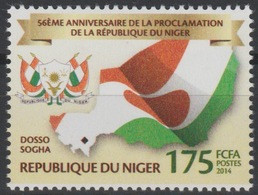 Niger 2014 Mi. 3269 56ème Anniversaire De La Proclamation De La République Dosso Sogha Map Drapeau Carte Flag ** 1 Val. - Niger (1960-...)