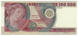 100000 LIRE BANCA D'ITALIA PRIMAVERA DI BOTTICELLI 20/06/1978 FDS-/FDS - Sonstige & Ohne Zuordnung