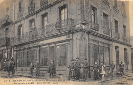 CPA 42 FIRMINY TAPISSERIE, FABRIQUE DE MEUBLES L.MEASSON RUE VERDIE ET RUE MARCEAU SUCCURSALE SAINT GALMIER - Firminy