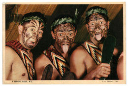 A Maori Haka, Ceremonial Dance, New Zealand 1964 Used Postcard. Publisher P.P.L. Hastings - Nouvelle-Zélande