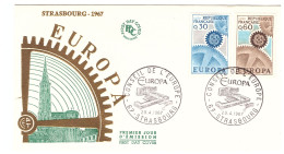 FDC .29 AVRIL 1967 STRASBOURG. EUROPA - 1967